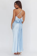 Arizona Sunset Criss-Cross Bow Back Dress Blue