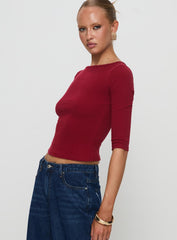 Elaia 3/4 Sleeve Top Red