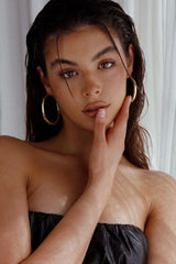 Hailey Large Hoop Earrings Gold