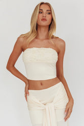 Night Market Applique Crop Top Butter