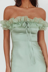 Summerfield Off-Shoulder Maxi Dress Pistachio