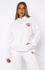 11th Street City Girl At Heart Oversized Hoodie Cherry Glaze