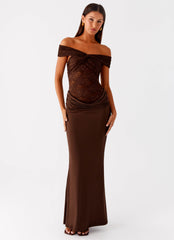Either Way Maxi Dress - Chocolate