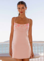 Zion Beaded Mini Dress - Pink