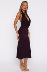 Champagne Rush Midi Dress Plum