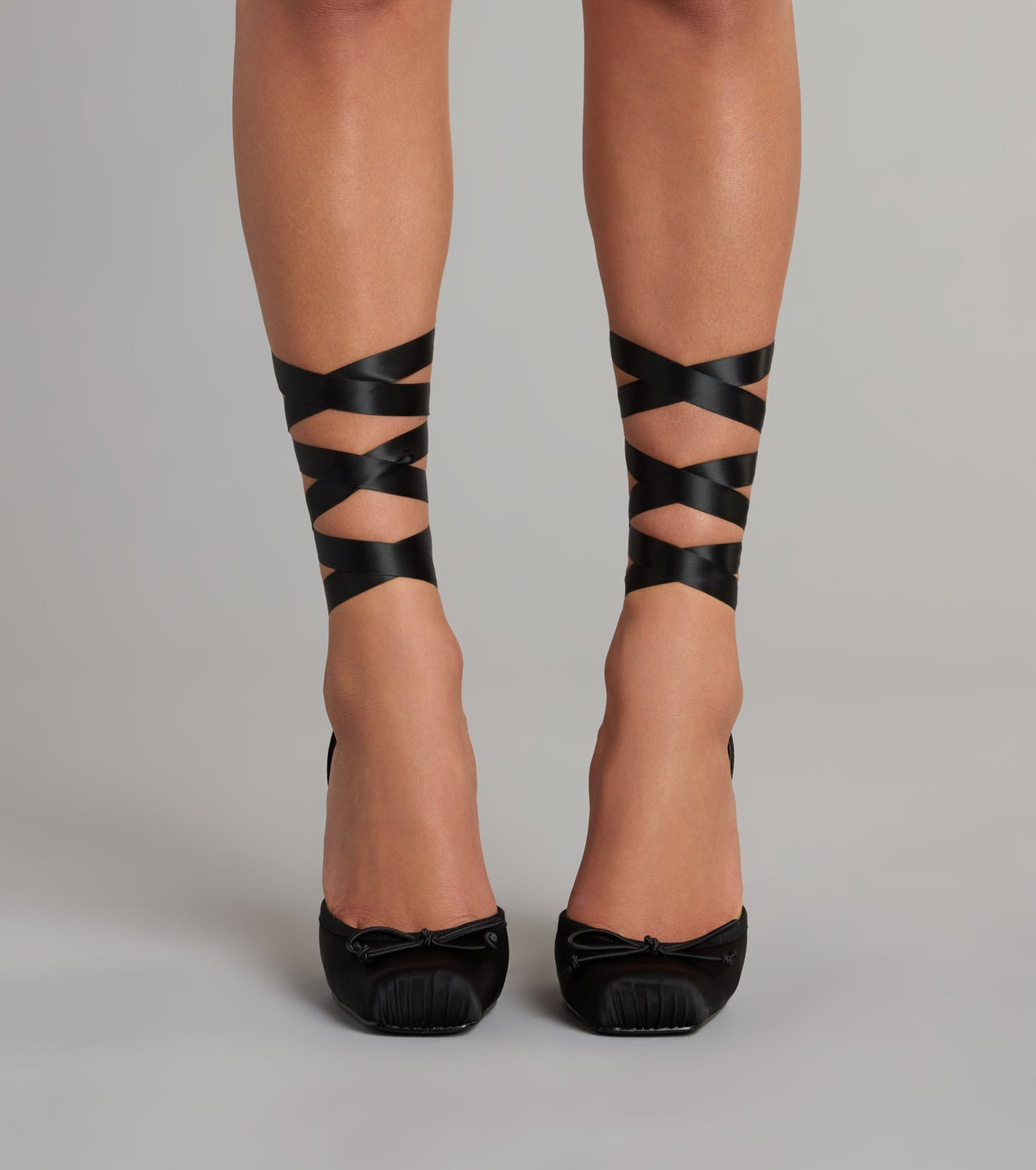 Tie It Up Satin Ballet Heels