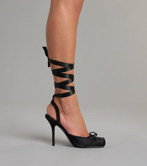 Tie It Up Satin Ballet Heels