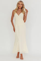 Lexxi Crossover Gathered Waist Maxi Dress Butter