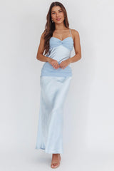 Arizona Sunset Criss-Cross Bow Back Dress Blue