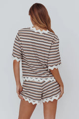 Breakaway Shorts Stripe Mocha