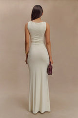 Tarna Sleeveless Slinky Maxi Dress - Bone