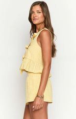 Baxter Yellow Gingham Top