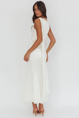 Meliza Keyhole Bust Maxi Dress Oyster