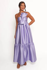 Betina Bow Front Maxi Dress - Lilac